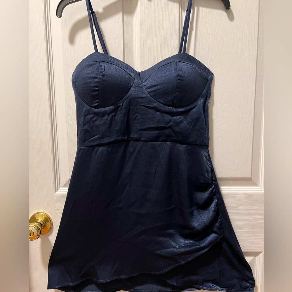 Trixxi Sleeveless Navy Blue Bodycon Dress